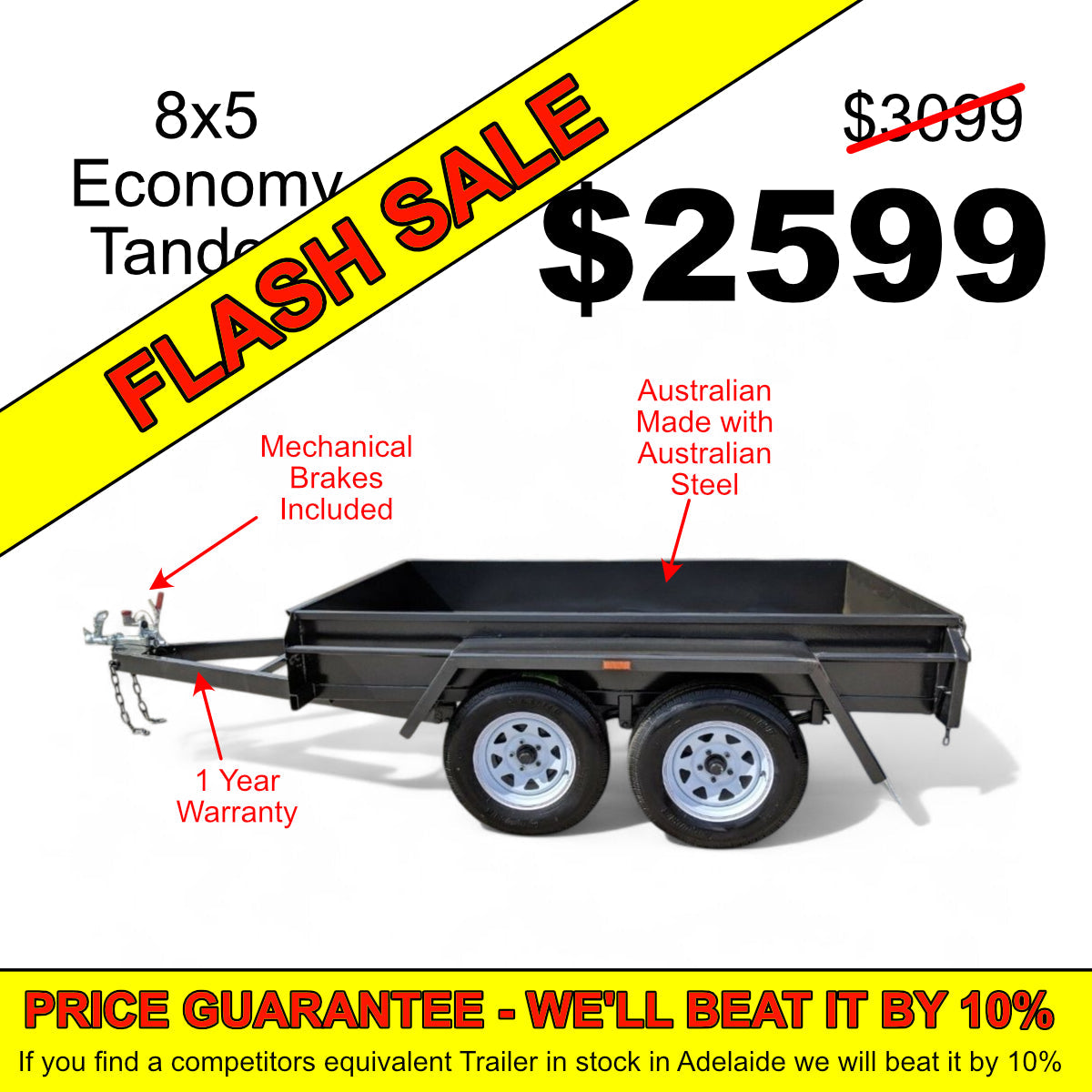 8x5 Tandem FLASH SALE