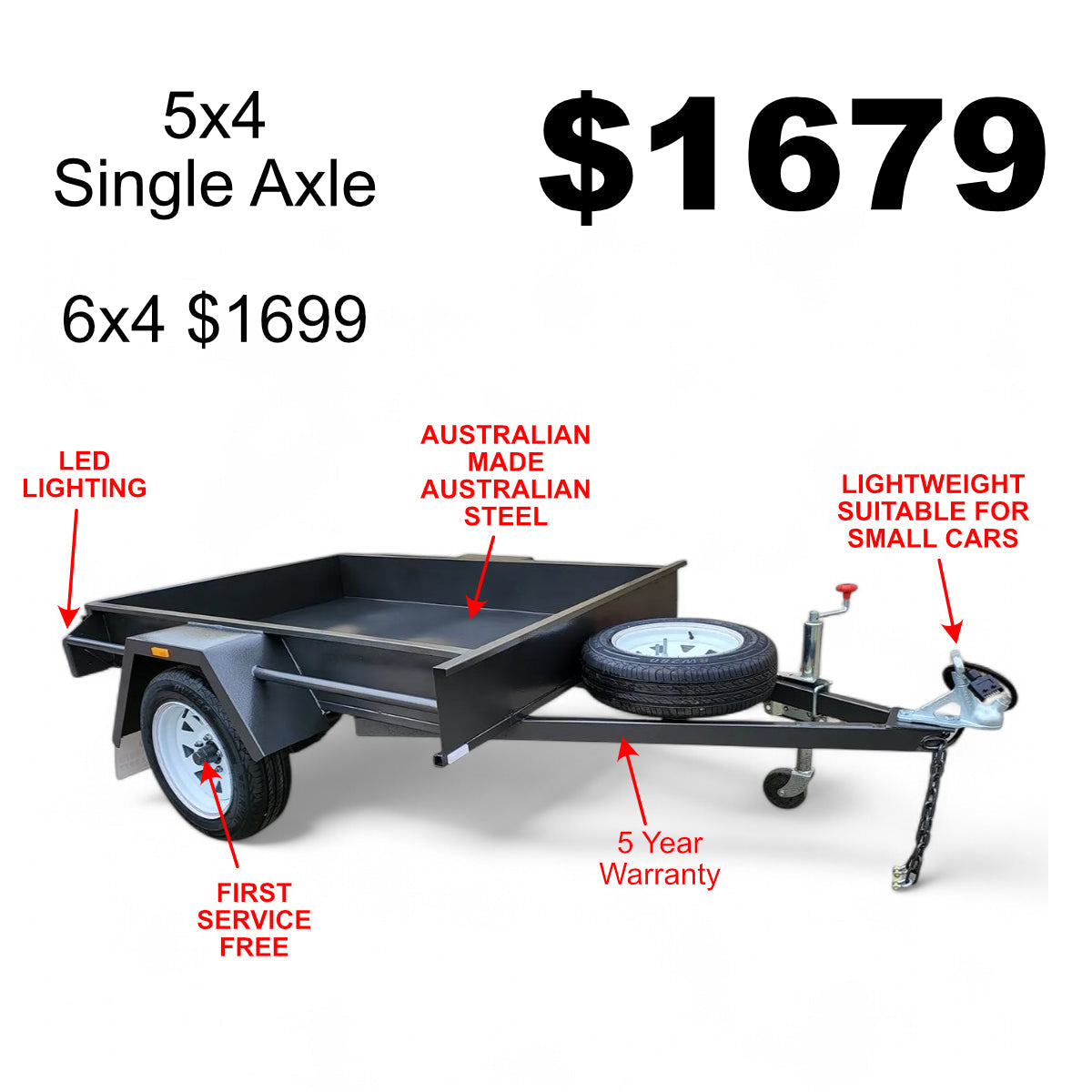 Single Axle Box Trailers