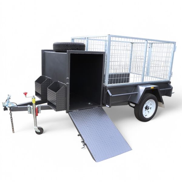 6x4 Single Axle Enclosed Mower Trailer
