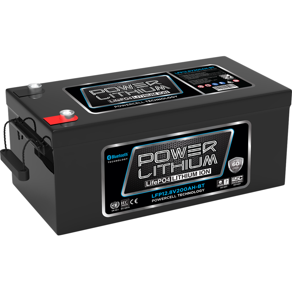 Power Lithium Deep Cycle 12.8V 200AH Battery with Bluetooth - LFP12.8V200AH-BT
