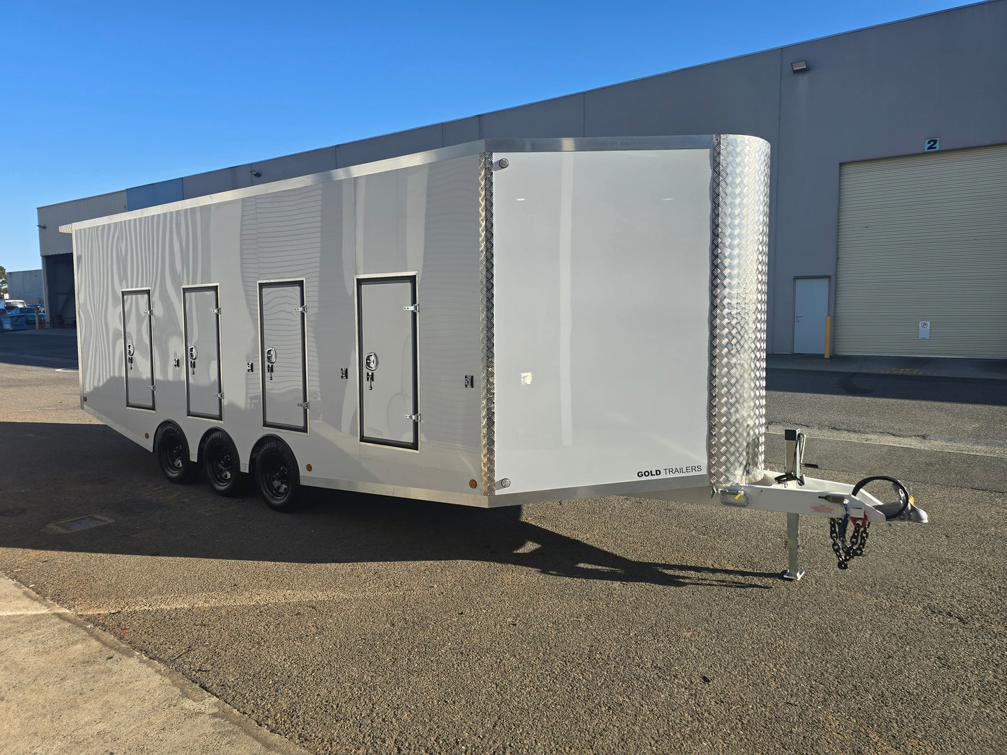 Zero Degree Loading Ramp Enclosed Car Carrier