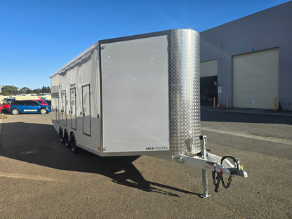 Zero Degree Loading Ramp Enclosed Car Carrier