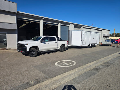 Zero Degree Loading Ramp Enclosed Car Carrier