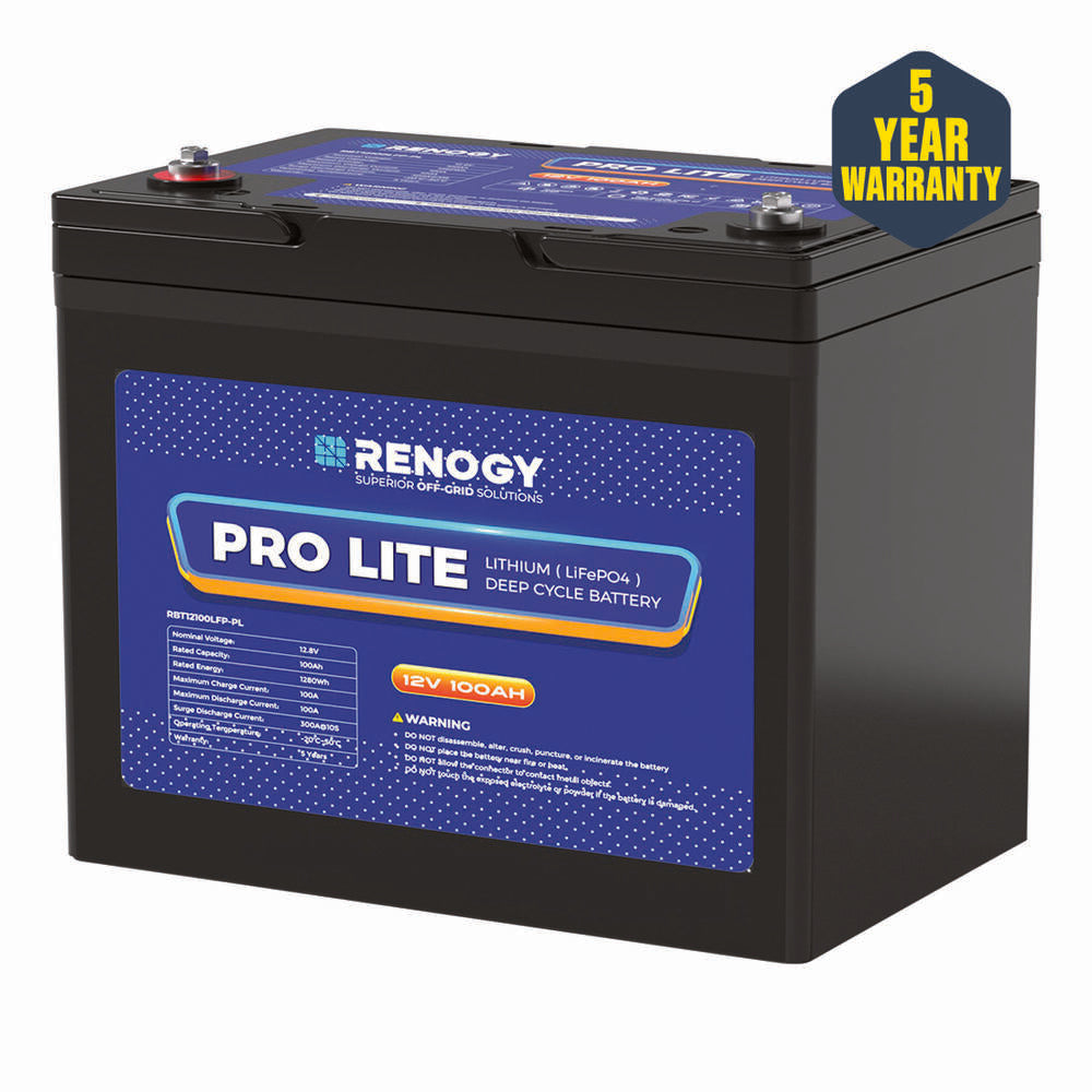 Renogy Lithium Deep Cycle Battery 12.8V 100Ah LiFePO4