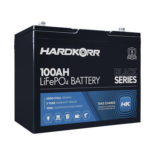 Hardkorr Lithium Deep Cycle Battery 12.8V 100Ah LiFePO4 With Bluetooth