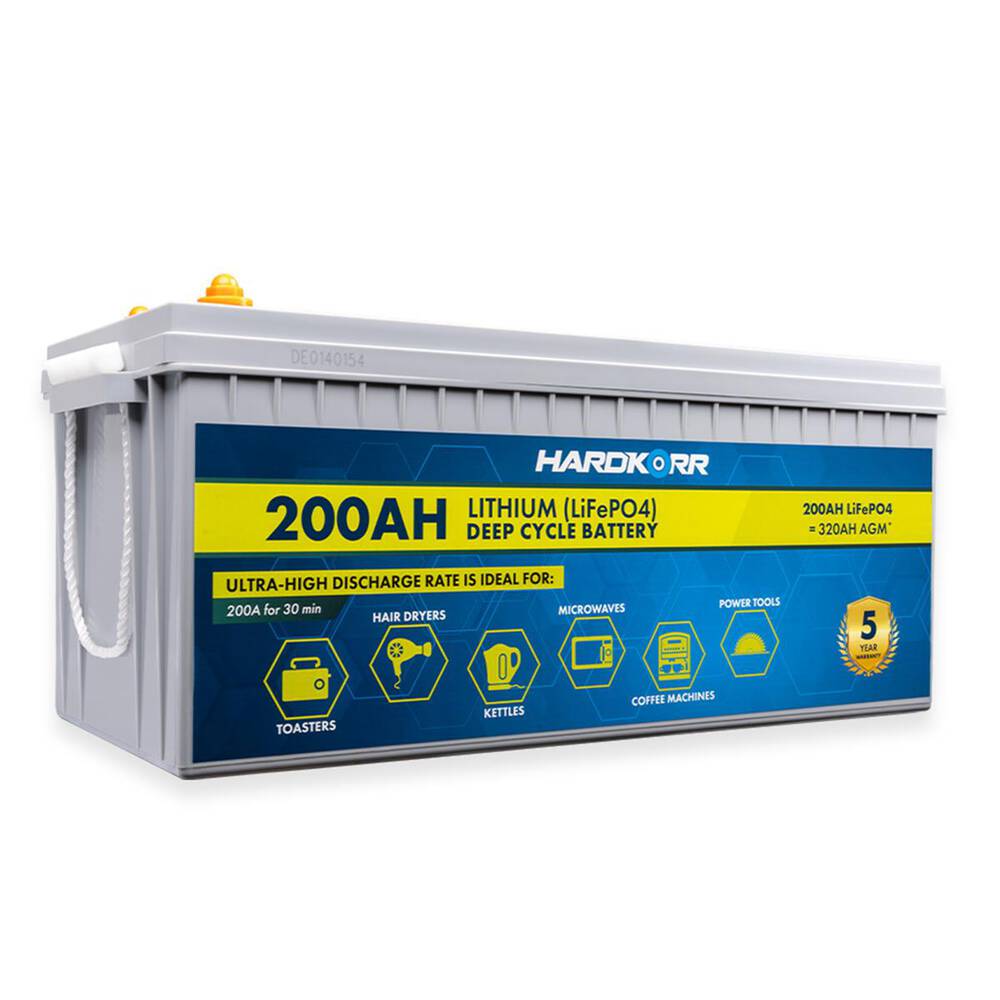 Hardkorr 200Ah Lithium Lifepo4 Deep Cycle Battery - HKPBATL200C