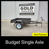 5x4 Single Axle Box Trailer - Budget
