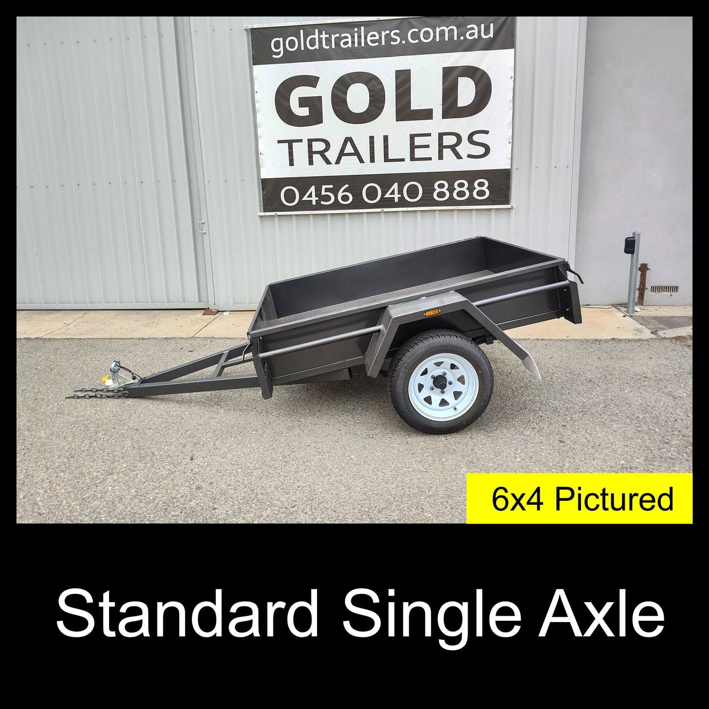 7x6 Single Axle Box Trailer